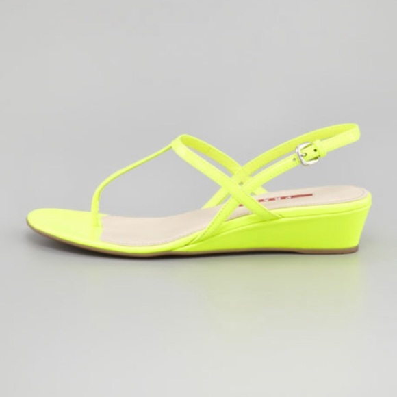 Prada Patent Leather Halter Demi Wedge Sandals - Picture 13 of 13